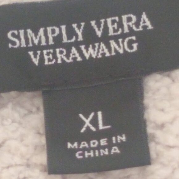 Vera Wang 'Simply Vera' Crossover-Front Teddy Hoodie XL creamy-ivory - Picture 3 of 16